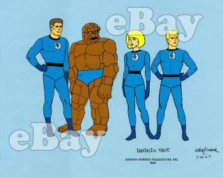 Rare Fantastic Four Cartoon Tv Photo Hanna Barbera Studios Marvel Comics