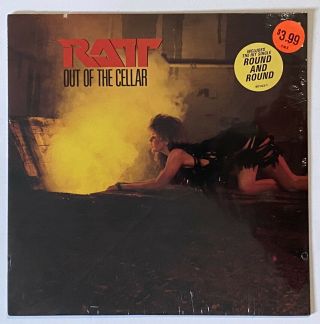 Ratt - Out Of The Cellar Lp Vinyl 1984 7 - 8014 - 1 Cut Mark Hype Sticker