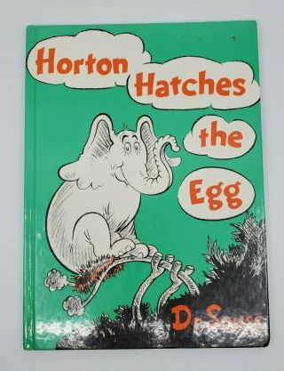 Vintage 1968 Dr.  Seuss Horton Hatches The Egg Hardcover