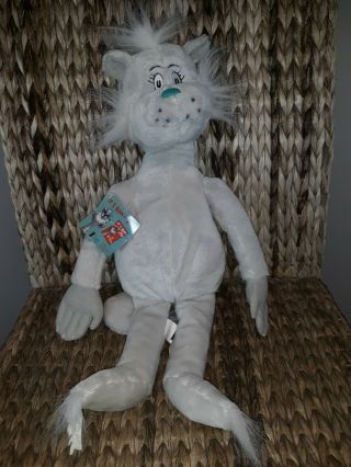 Dr Seuss Plush Gray Cat Stuffed Animal " If I Ran The Zoo "