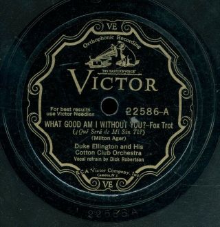 78tk - Jazz - Victor 22586 - Duke Ellington - (what Good Am I Without You/9 Little Miles