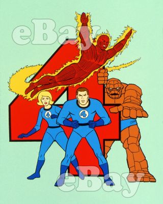 Rare Fantastic Four Cartoon Color Tv Photo Hanna Barbera Studios Marvel Comics
