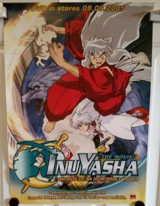 Inuyasha The Movie 3 Dvd Release Poster.  Swords Of An Honorable Ruler