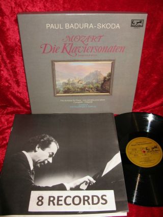 German Nm,  8lp Eurodisc 301 609 - 460 Stereo Mozart The Piano Sonatas Complete Pau