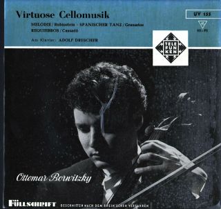 Borwitzky Cello Recital Rubinstein Granados Cassado Telefunken Fullschrift 7 " Ep
