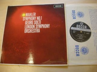Decca Sxl 6113 Wb Gr Ed1 Mahler Symphony 1 Solti Nm
