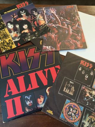 Kiss - Alive Ii 2 X Vinyl Lp Vg 1977 Casablanca W/booklet & 1 Poster