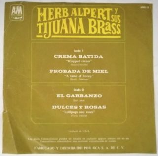 HERB ALPERT & TIJUANA BRASS Whipped Cream EP 7 