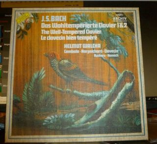 J.  S.  Bach Well - Tempered Clavier Helmut Walcha 5lp Nm/nm Archive Reissue Promo
