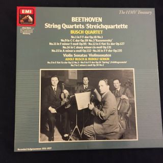 Adolf Busch Quartet Beethoven String Quartets Rudolf Serkin German Hmv 5 Lp Box