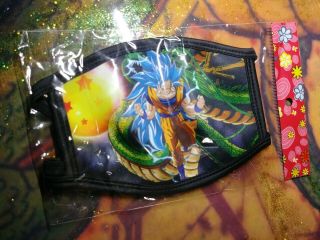 Dragon Ball Z Dbz Saiyan 3 God Goku Anime Facemask Face Mask