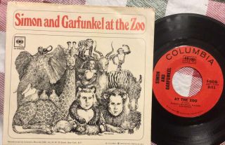 Simon And Garfunkel At The Zoo/59th Street Bridge Song Columbia,  Picture Sleeve