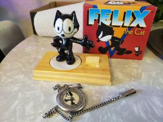 Felix The Cat Pocket Watch by Fossil limited edition in the box with figure 3