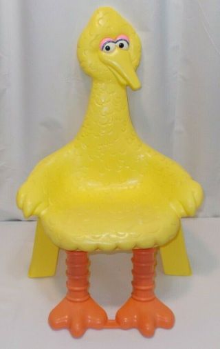 Vintage 1979 Big Bird Sesame Street Child Toddler Plastic Chair 24”