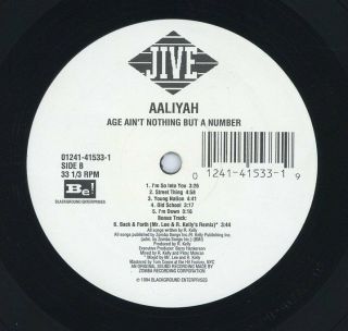 Aaliyah - Age Ain ' t Nothing But A Number ' 94 LP US ORG R.  Kelly Mr.  Lee 2