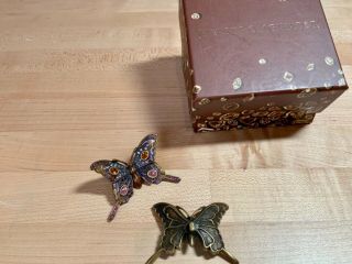 Jay Strongwater Butterflies.  Enameled With Swarovski Crystals.  2”x1.  5”