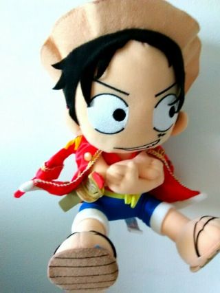 One Piece Luffy Plush Anime Red Coat Sword Stuffed Toy