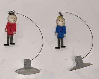 1998 Set Of South Park Terrance And Phillip Suction Cup Danglers
