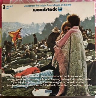 Woodstock Set 3 Albums Cotillion Records Soundtrack Vinyl Lp