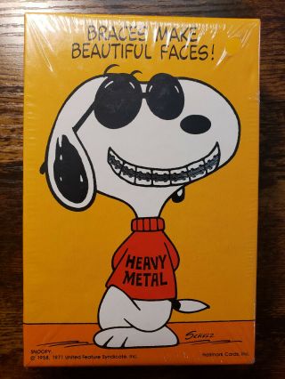 Never Opened 1971 Hallmark Puzzle Snoopy Heavy Metal Braces Make Faces