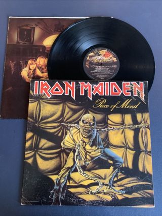 Iron Maiden Piece Of Mind Promo Lp Vinyl Vg,  /vg,