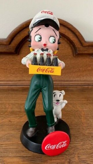 2001 Betty Boop Coca - Cola Delivery Girl Bobble Figure