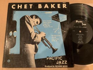 Chet Baker Quartet Pacific Jazz Records 10”