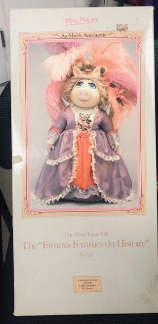 Rare Miss Piggy As Marie Antoinette Muppet Porcelain Doll 1/2500