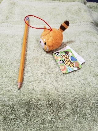 Amuse Pucchi Maru Backpack Charm/key Charm Plush Red Panda