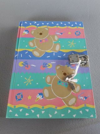 Rare Vintage Sanrio Tweedle Dee Bear Diary Book W/lock