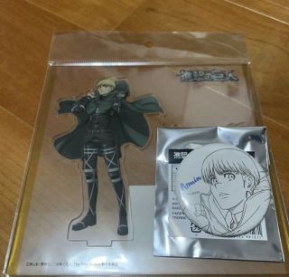 Attack On Titan Armin Mappa Showcase Can Badge & Acyrlic Stand Figure Set Anime