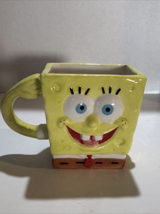 2004 Nickelodeon Spongebob Square Pants Ceramic Coffee Mug Viacom