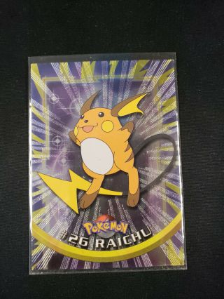 Pokemon Topps Card 26 Foil Raichu Subjazz Black Logo