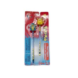 Pokemon Nintendo 1999 Vintage Blastoise Pikachu Grand Toys Pencil Toppers Set