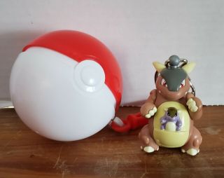 Burger King Pokemon Kangaskhan Keychain & Poke Ball Toy Figurine Nintendo,  1999