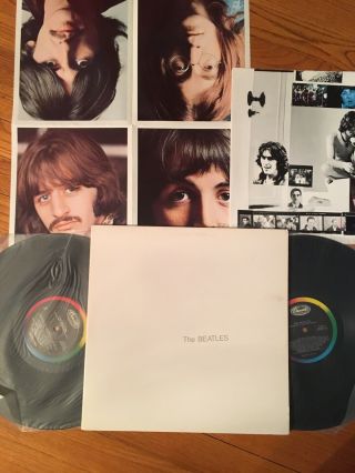 The Beatles White Album Double Lp Capitol Rainbow Mastered By Capitol W/ Inserts