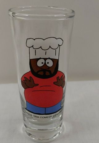Vtg 90’s Chef South Park Shot Glass Chef 1998 Comedy Central