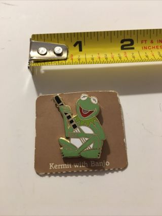 Muppets Kermit The Frog With Banjo Pin 1980 Rare Vintage