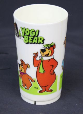 Vtg Deka Plastics Cup Glass Yogi Bear Snagglepuss Chopper Yakky Cindy Ranger Boo