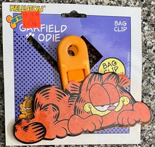 In Package Kellytoy Garfield The Cat & Odie Bag Clip Nip