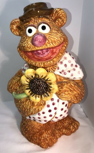 Fozzie Bear Cookie Jar Treasure Craft Muppets Jim Henson Vintage Perfect