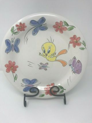 Looney Tunes Tweety Bird Dinner Plates Tweety W/butterflies Pattern Gibson