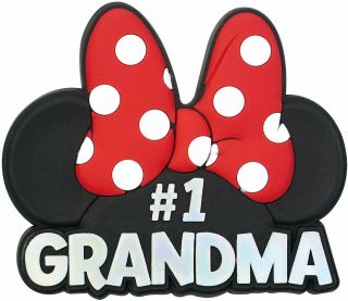 Disney: Minnie Head Soft Touch 1 Grandma Magnet (red Or Pink - Random)