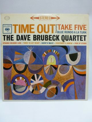 Vintage The Dave Brubeck Quartet Time Out Take Five Record Album Cs 8192