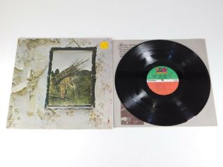 Vtg 1977 Led Zeppelin Iv 4 Zoso Atlantic Sd 19129 Stereo Vinyl Record Lp Album