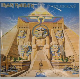 Iron Maiden - Powerslave Lp Vinyl Nm - / Vg (sj - 12321) 84 Emi Records 1rst Press