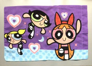 Cartoon Network Powerpuff Girls Standard Pillow Case 2000 Vintage