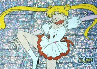Vintage Sailor Moon Serena Prismatic Trading Card Dart Dic Toei Prism 46