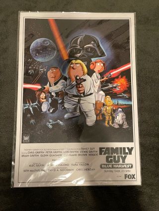 Family Guy Blue Harvest Fine Art Lithograph Print 231/1000 - Star Wars - Rare
