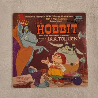 The Hobbit 1977 Disneyland 3819 Rankin Bass Animation Soundtrack Vinyl Lp W Book